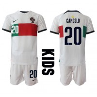 Dječji Nogometni Dres Portugal Joao Cancelo #20 Gostujuci SP 2022 Kratak Rukav (+ Kratke hlače)